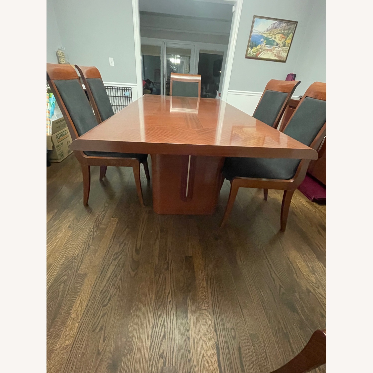 78" Dining Room Table + 6 Chairs + 2 Leaves - AptDeco