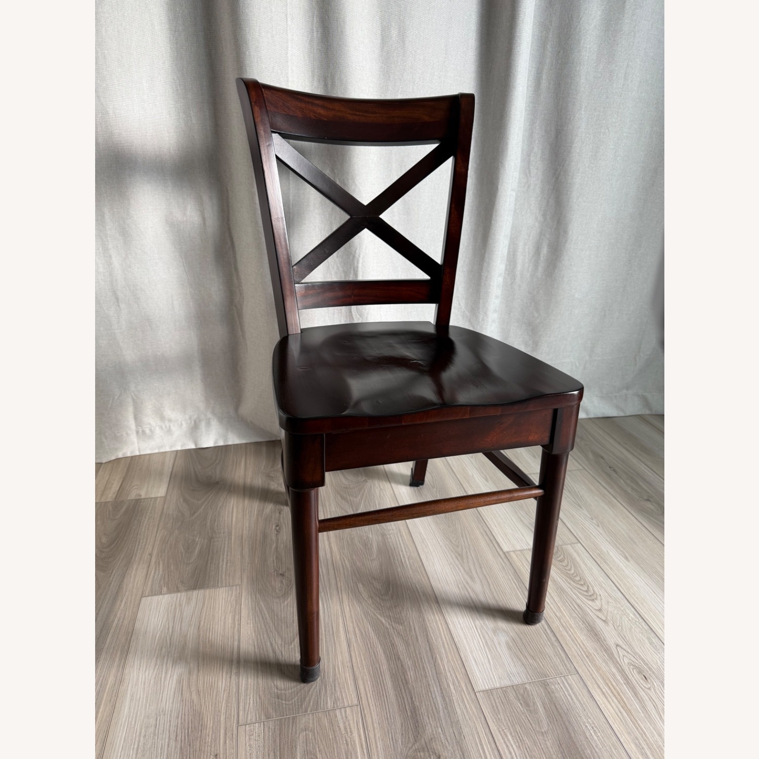 Solid Wood Dining Table With Leaf and 4 Chairs - image-5