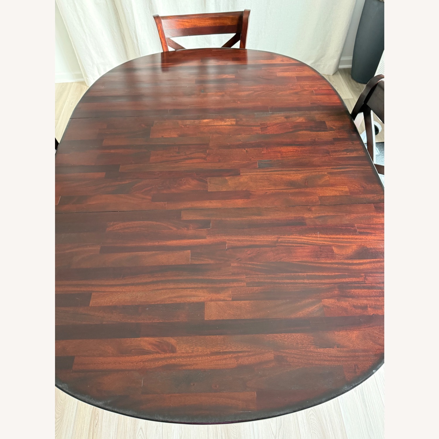 Solid Wood Dining Table With Leaf and 4 Chairs - image-3