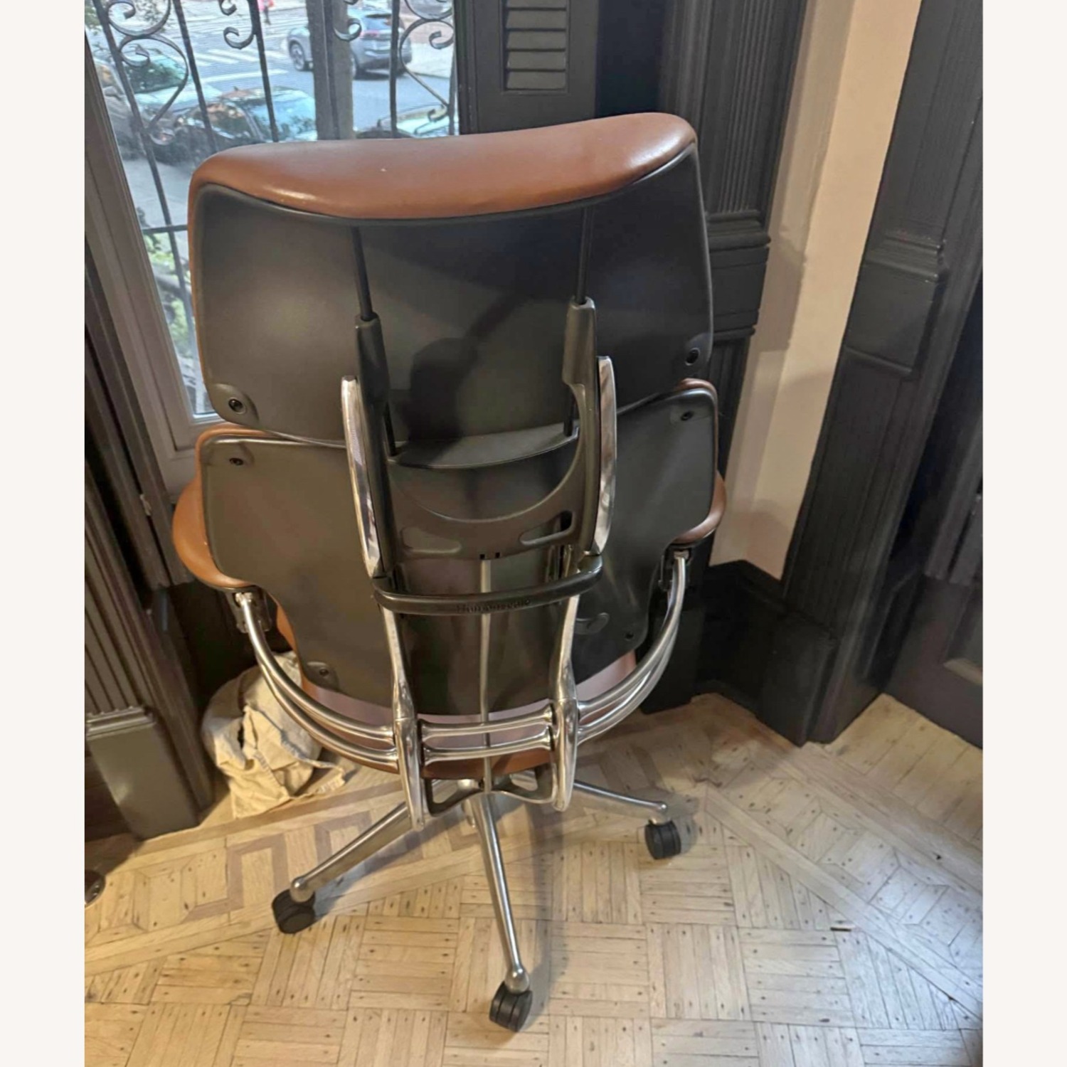 Humanscale Brown Leather Office Chair - image-2