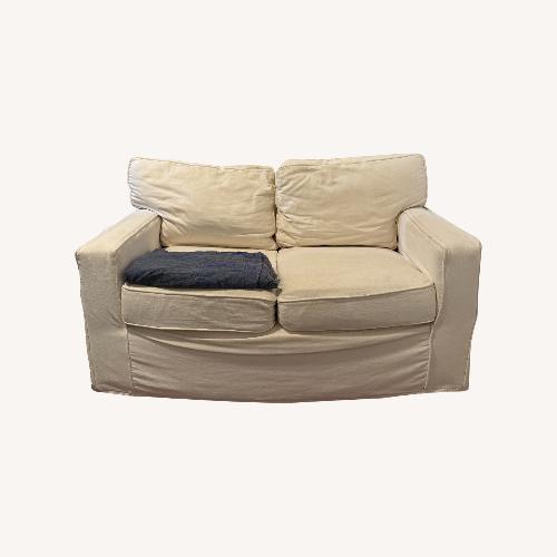 Used Pottery Barn PB Square Arm Loveseat for sale on AptDeco