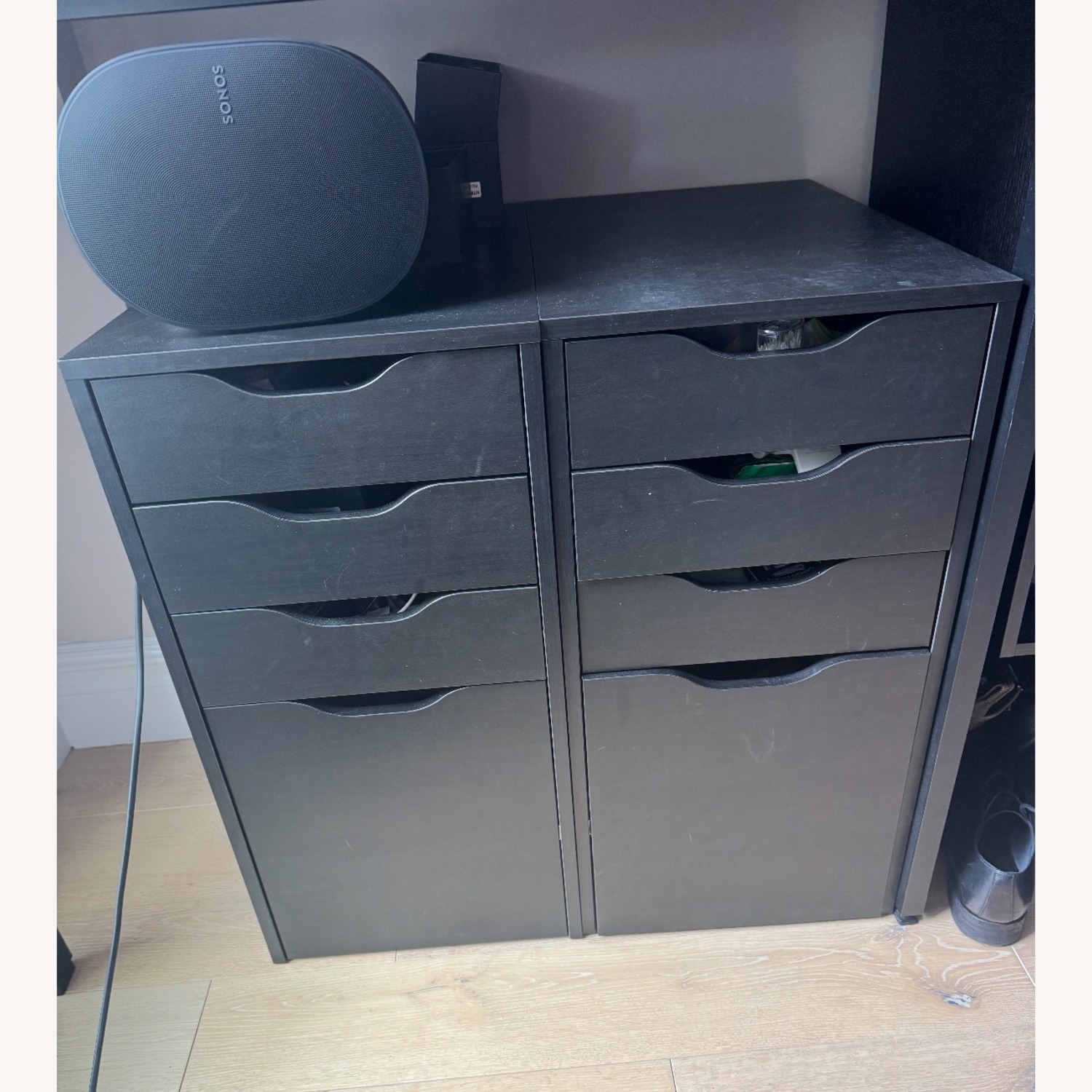 IKEA ALEX Black Desk Drawers - image-1