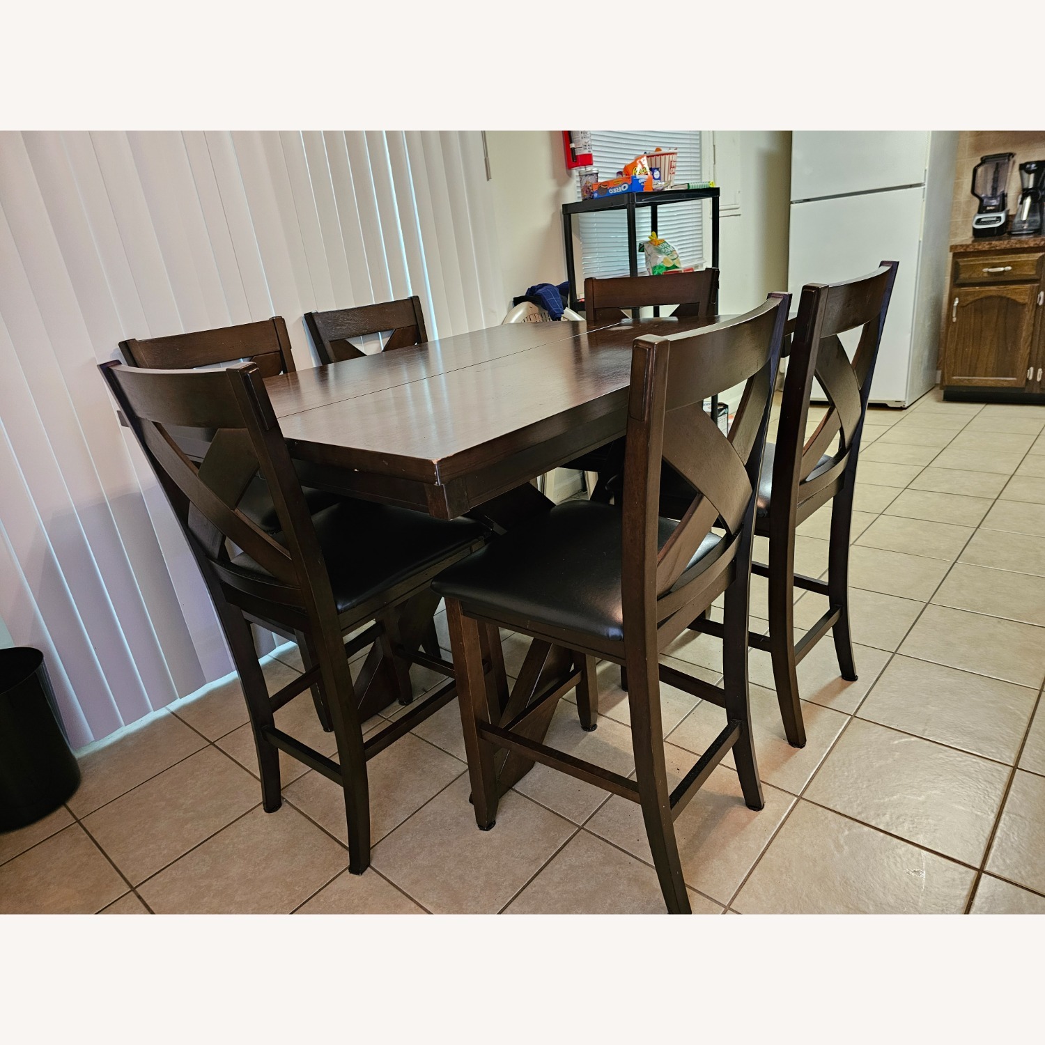 Dark Brown Expandable Dining Set - AptDeco