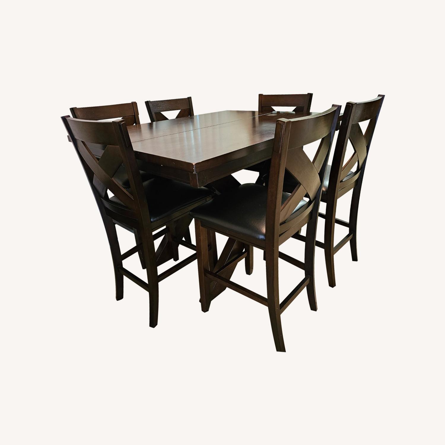 Dark Brown Expandable Dining Set - AptDeco