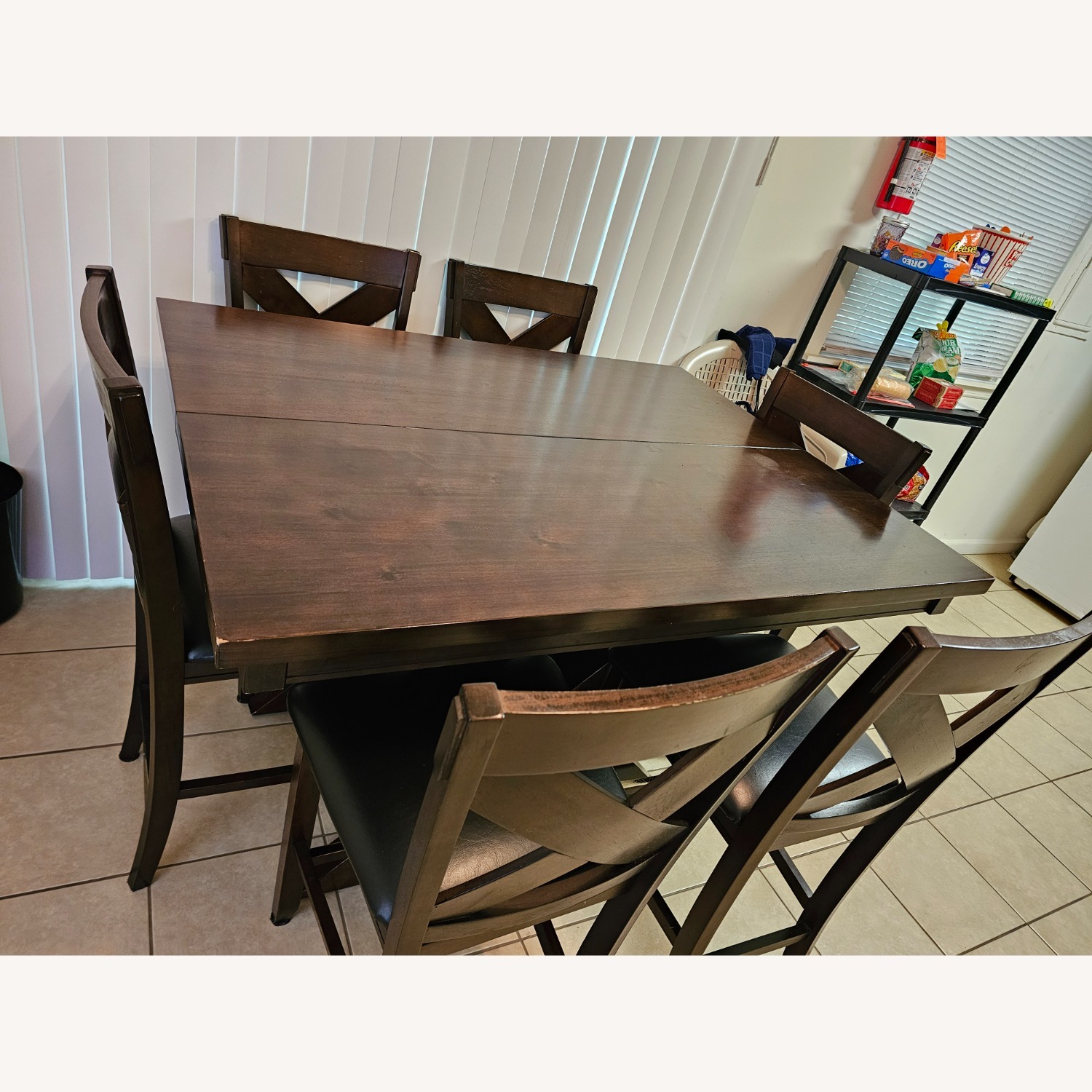 Dark Brown Expandable Dining Set - AptDeco