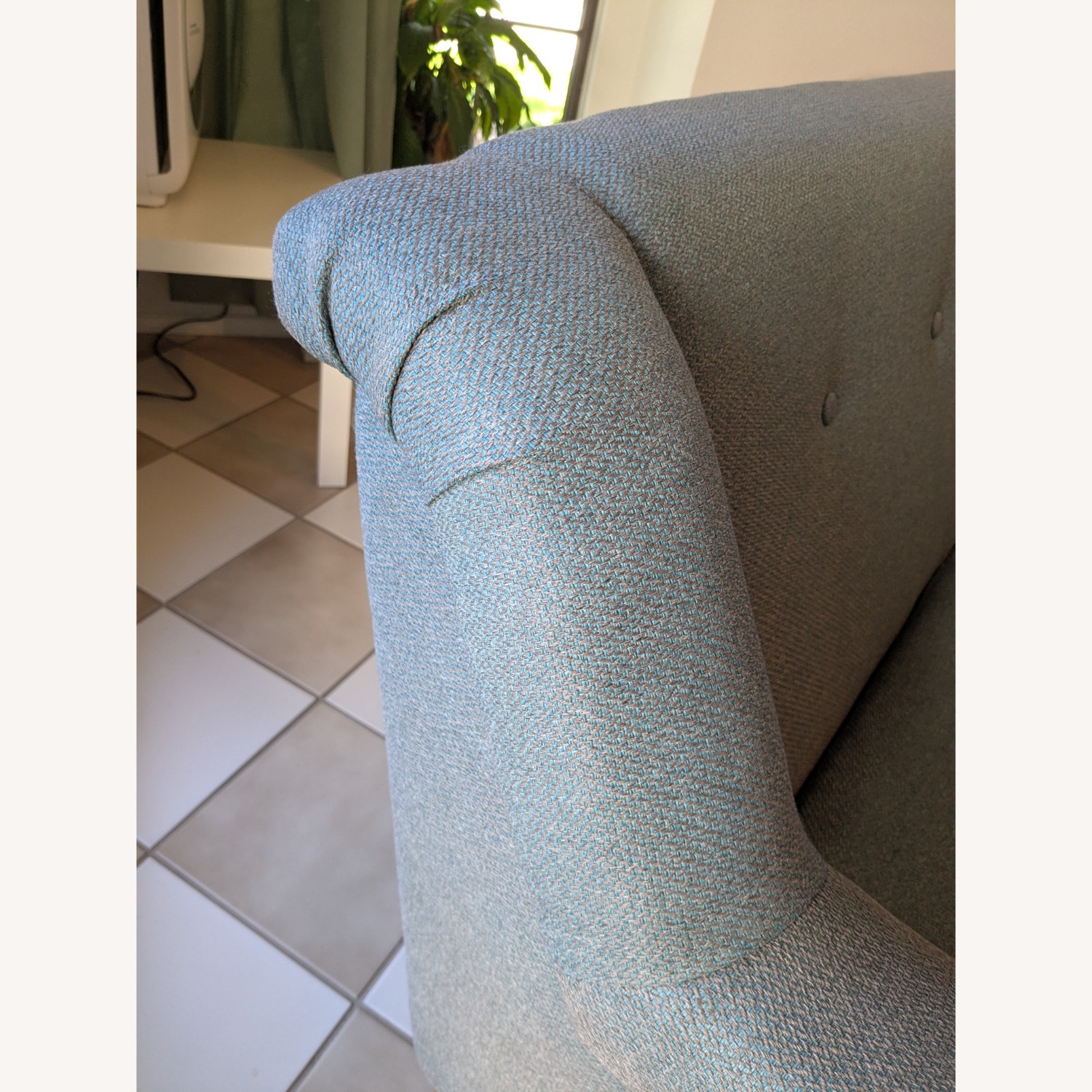 World Market Forest Green Couch - image-4