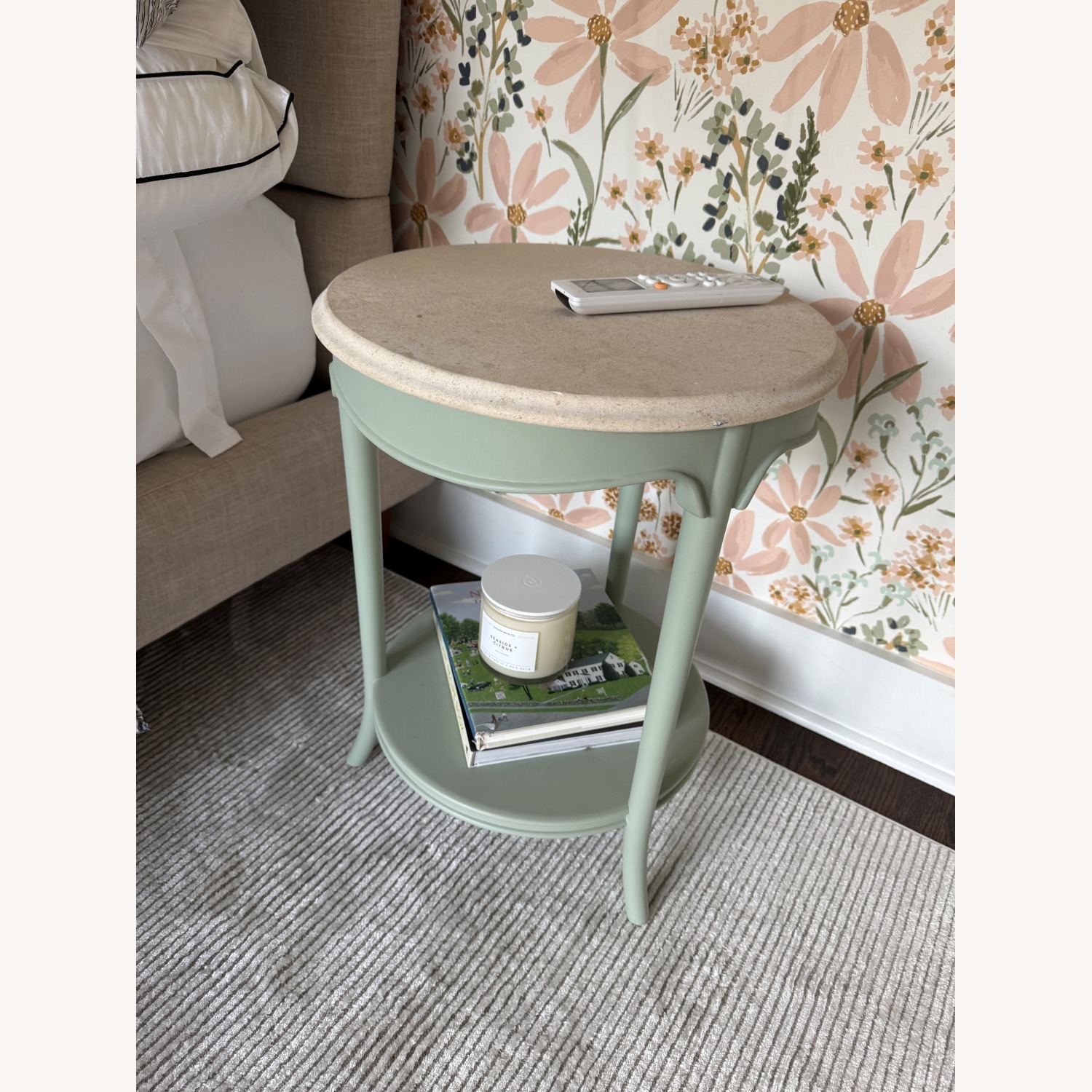 Crate & Barrel Collins Round Nursery Side Table - image-5