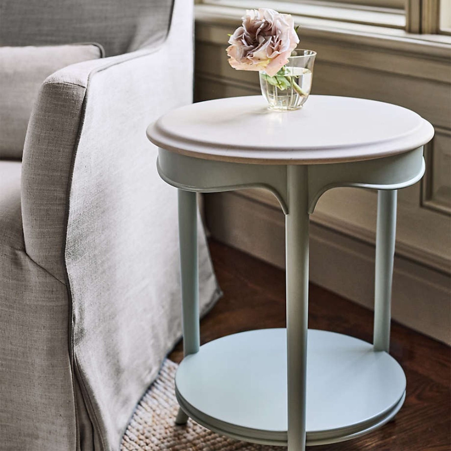 Crate & Barrel Collins Round Nursery Side Table - image-1