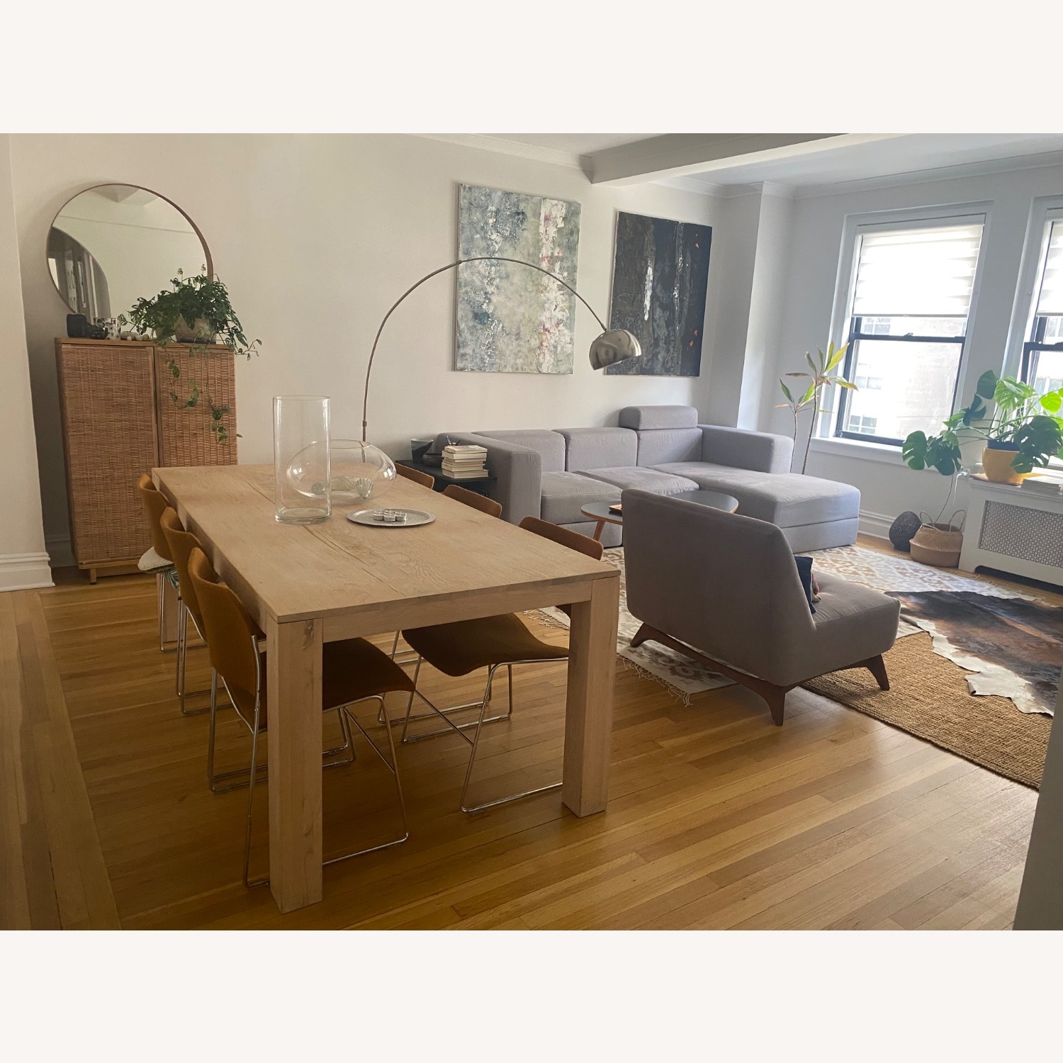 Vintage Blue Armchair with Walnut Legs  - image-11