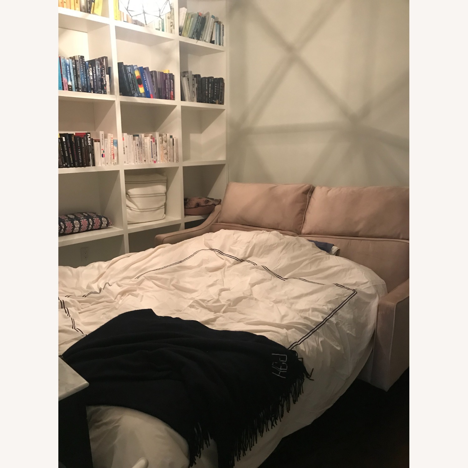 West Elm Paidge Queen Sleeper Sofa Blush Velvet - image-2