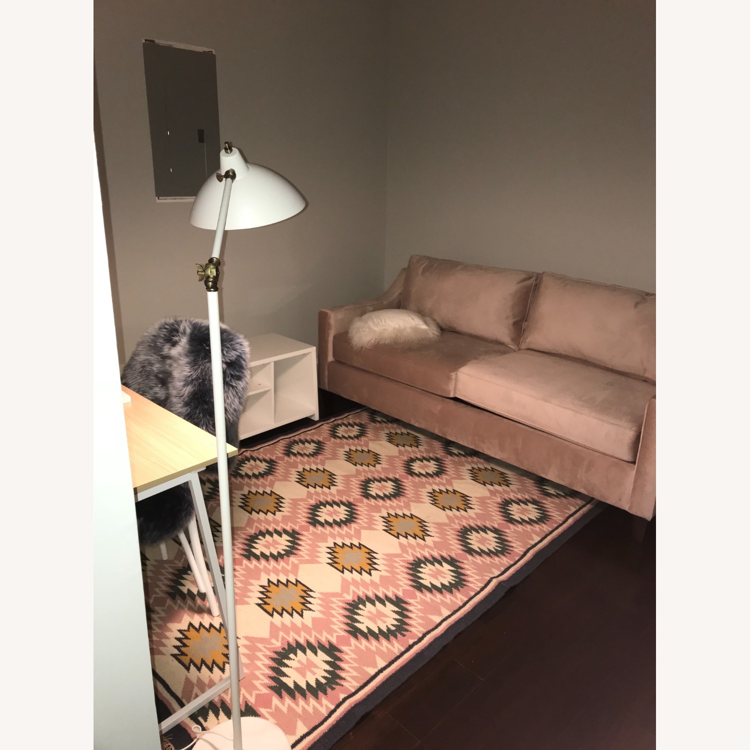 West Elm Paidge Queen Sleeper Sofa Blush Velvet - image-3