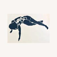 Mid Century Silk Screen Nude 2 by Frank Herz 1975