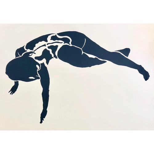 Used Mid Century Silk Screen Nude 2 by Frank Herz 1975 for sale on AptDeco