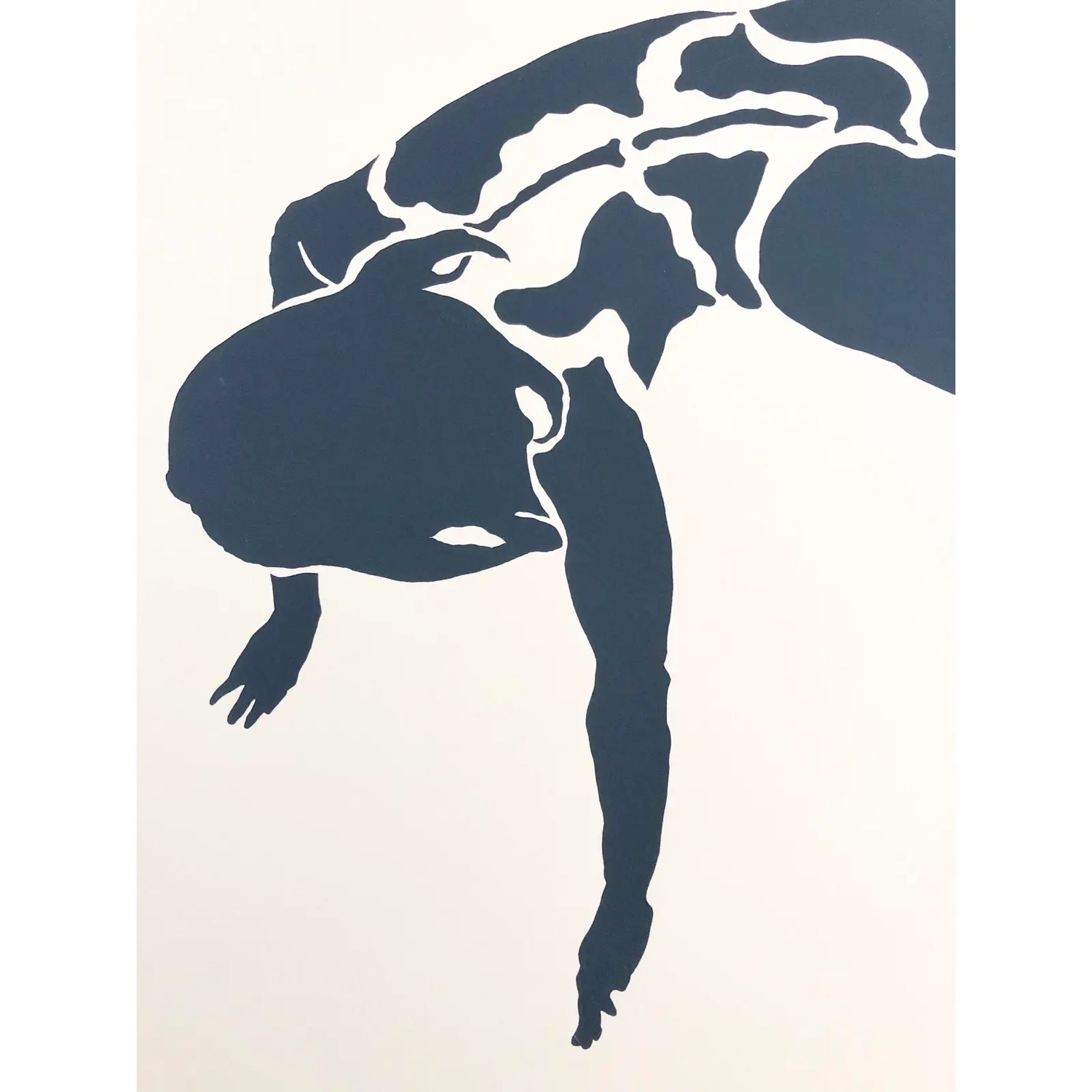 Mid Century Silk Screen Nude 2 by Frank Herz 1975 - image-3