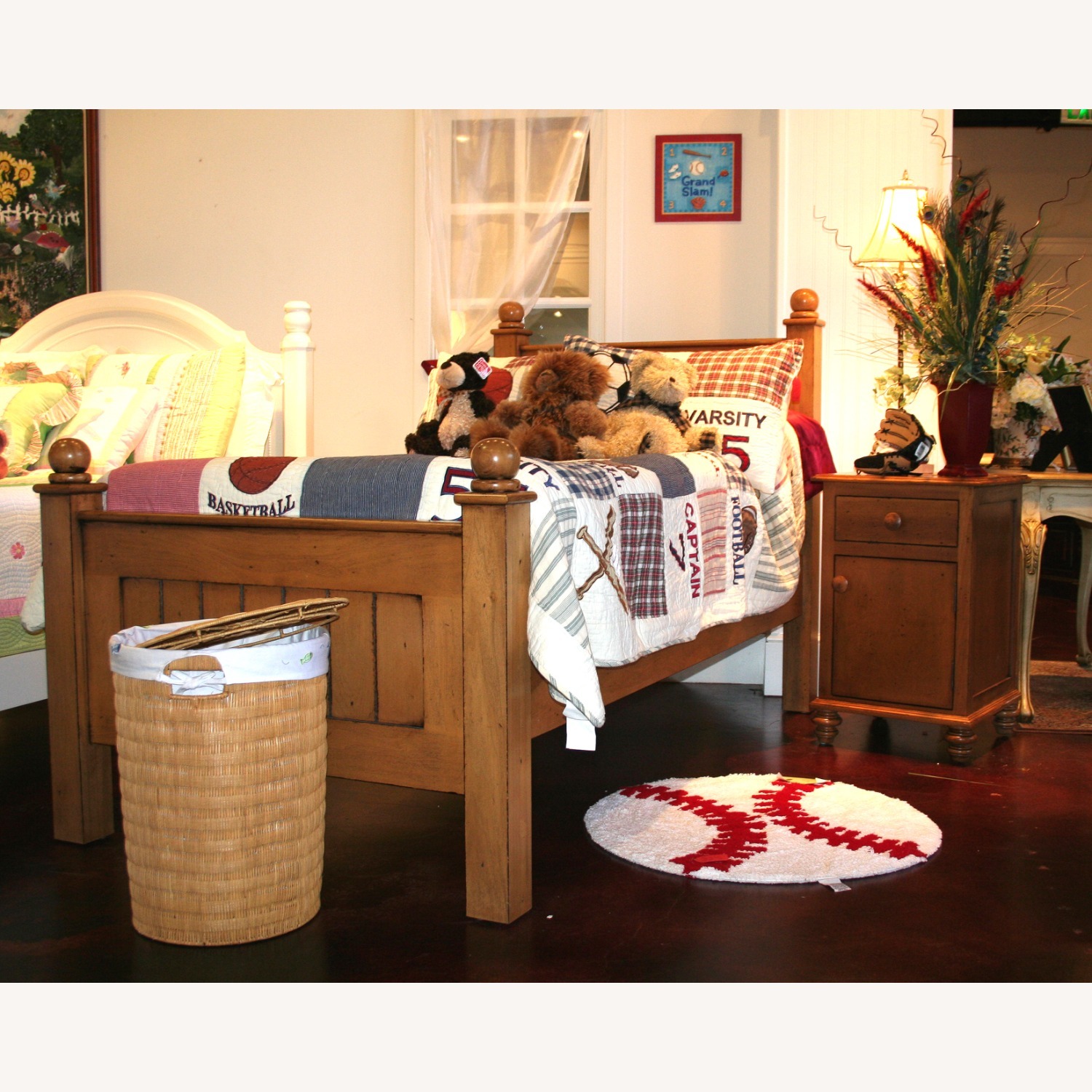 Panelled Wood Custom Bed - image-2