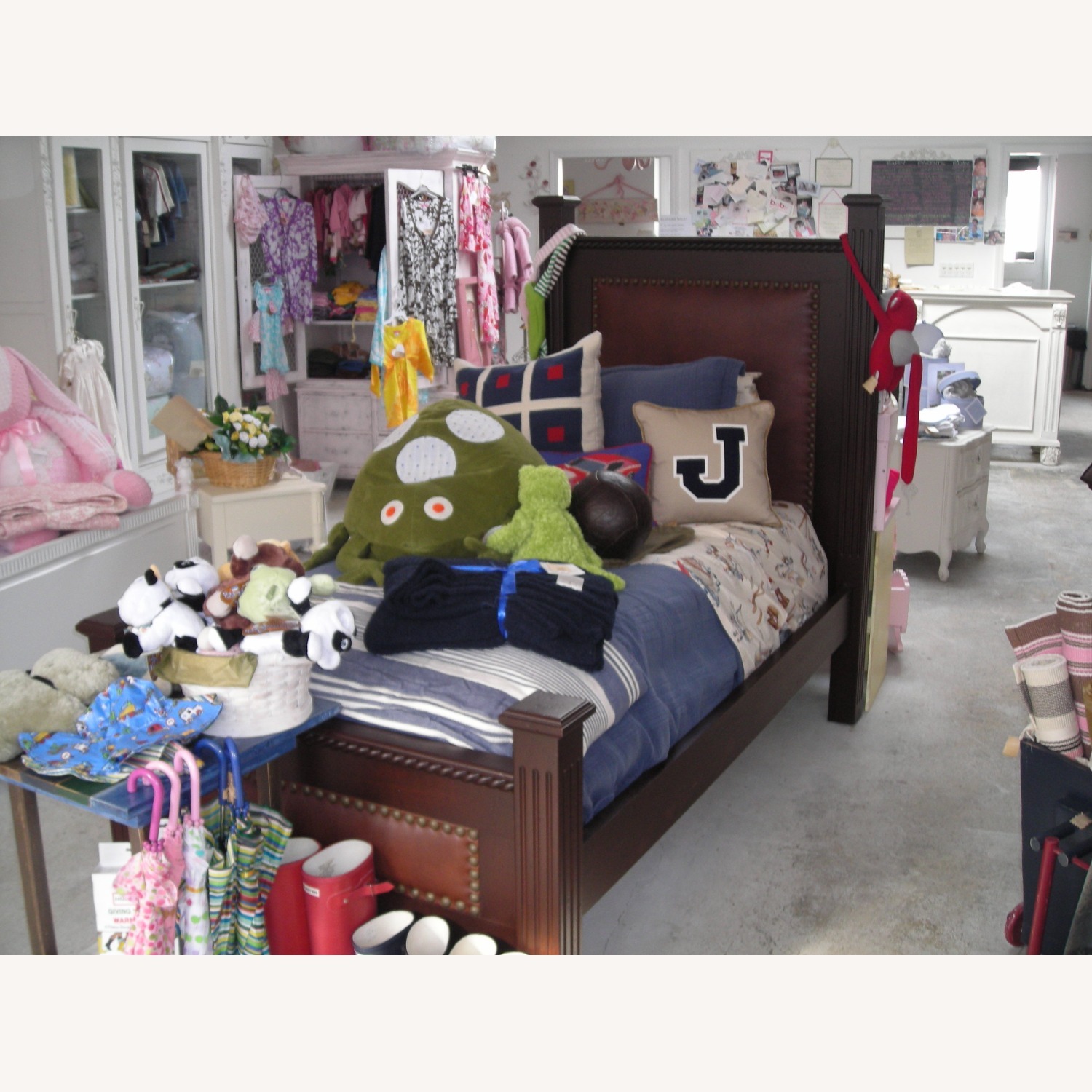 Custom Leather and Wood Bed - image-2