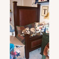 Custom Leather and Wood Bed