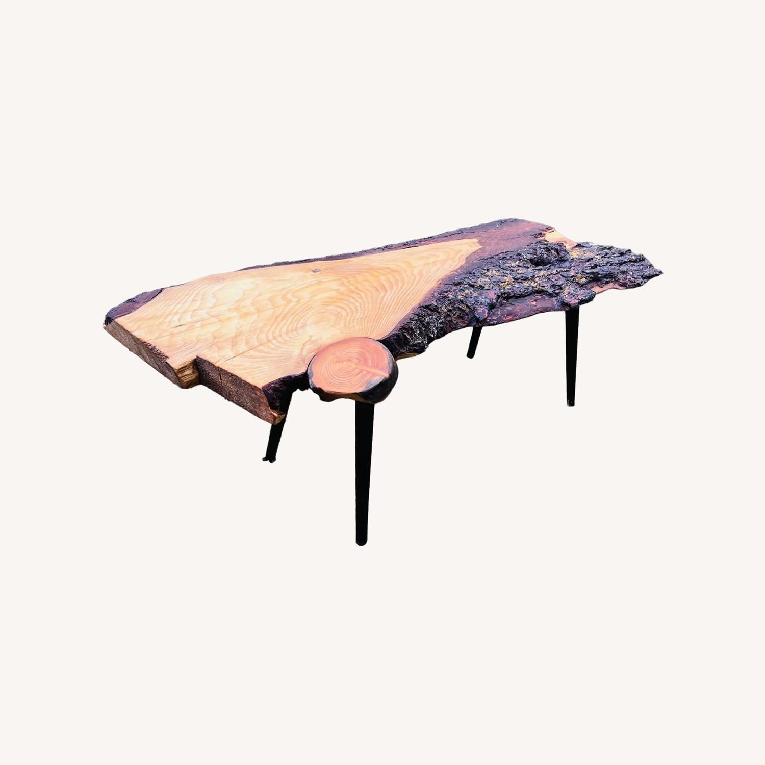 Mid Century Style Live Edge Coffee Table Mod - image-0