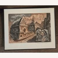 Lithograph Moses 10 Commandments Signed 76/100