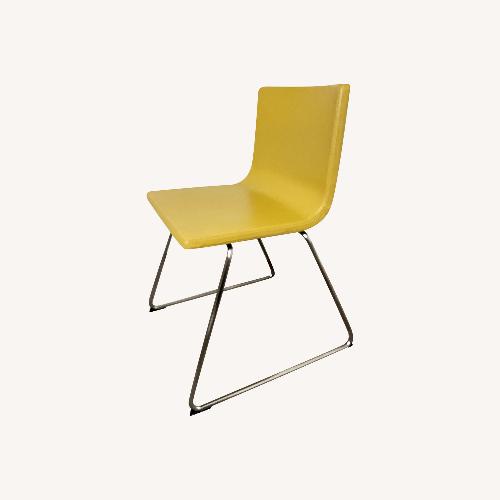 IKEA Bernard Pair of Green Leather Chairs - AptDeco