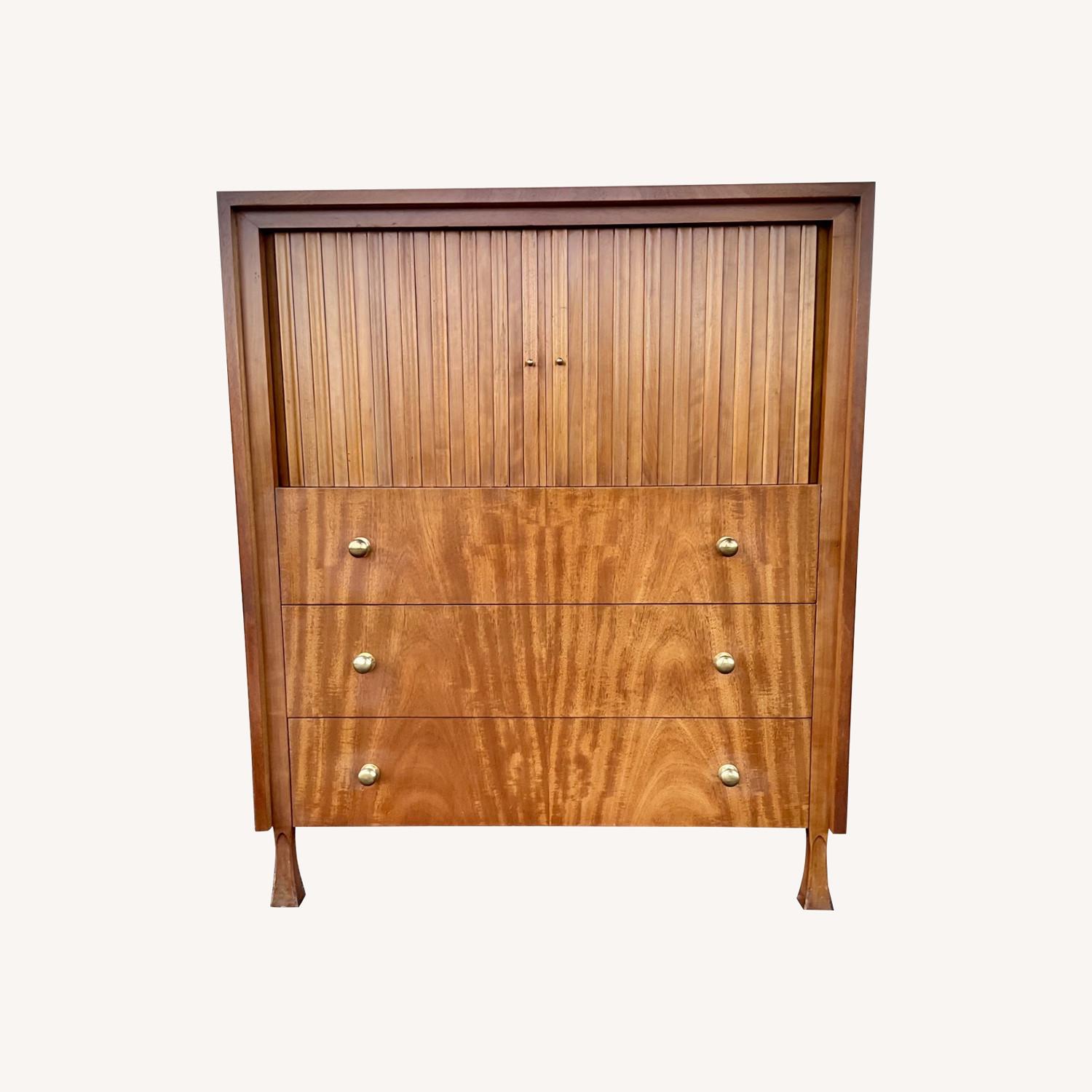 John Widdicomb Highboy Dresser with Tambour Doors - image-0