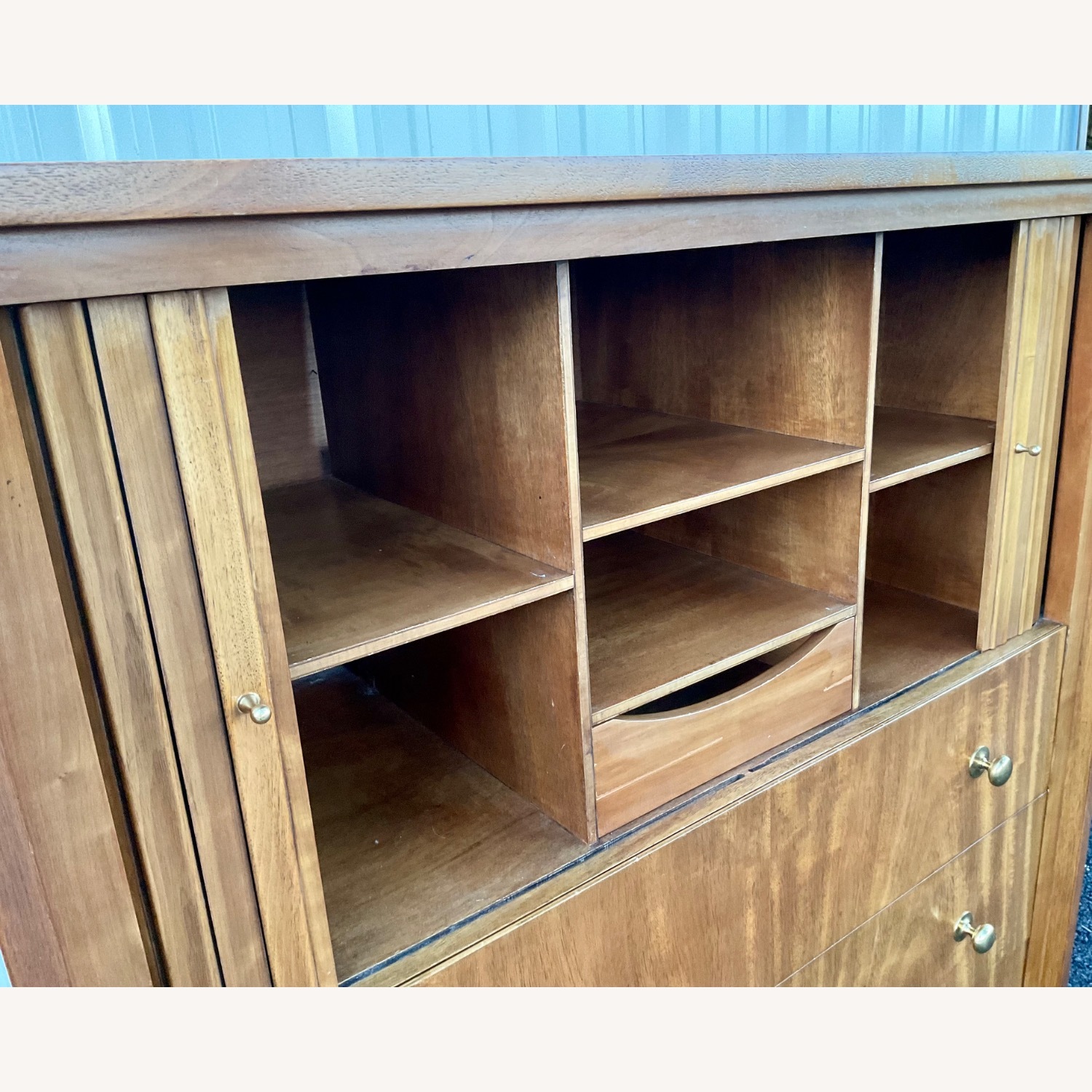 John Widdicomb Highboy Dresser with Tambour Doors - image-9