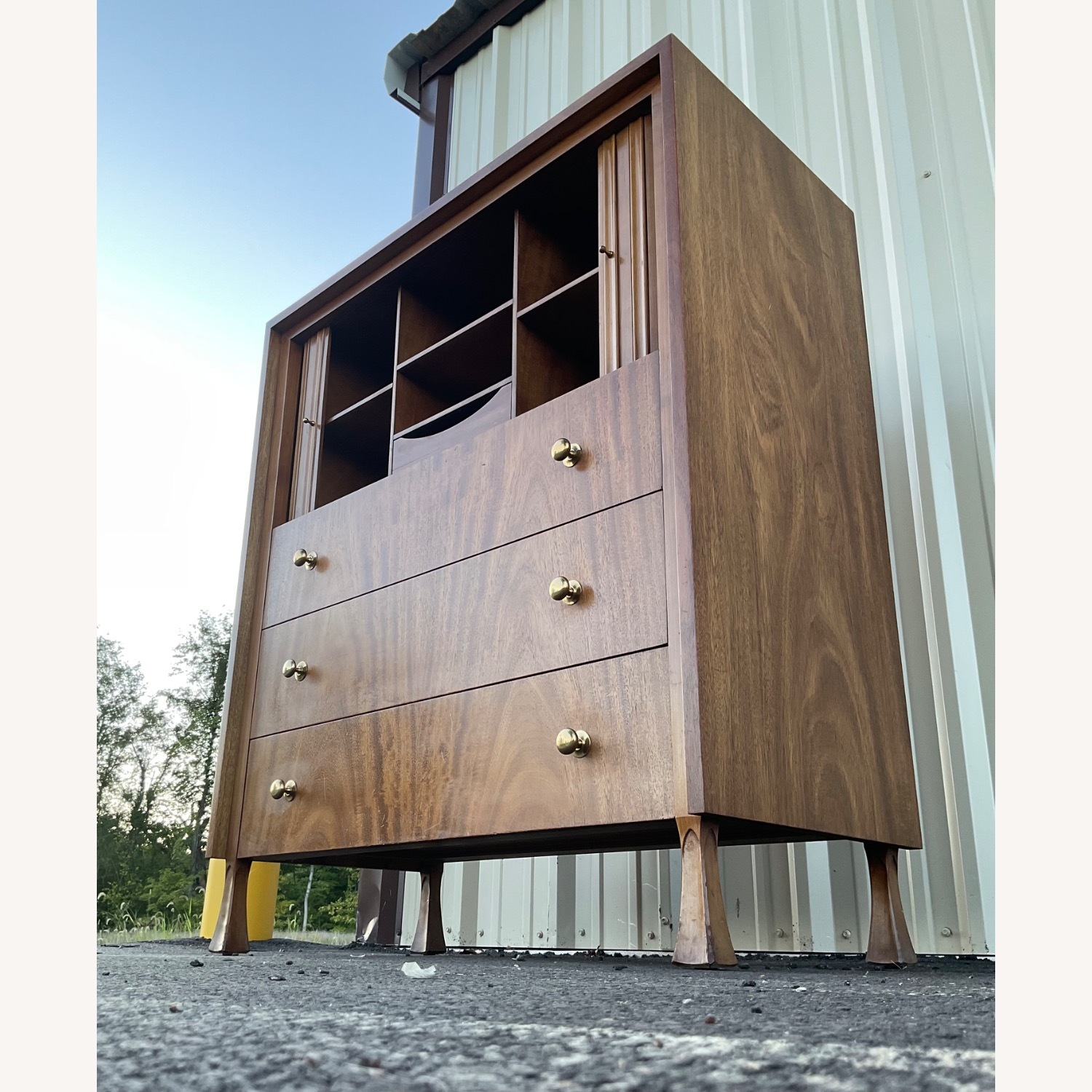 John Widdicomb Highboy Dresser with Tambour Doors - image-6