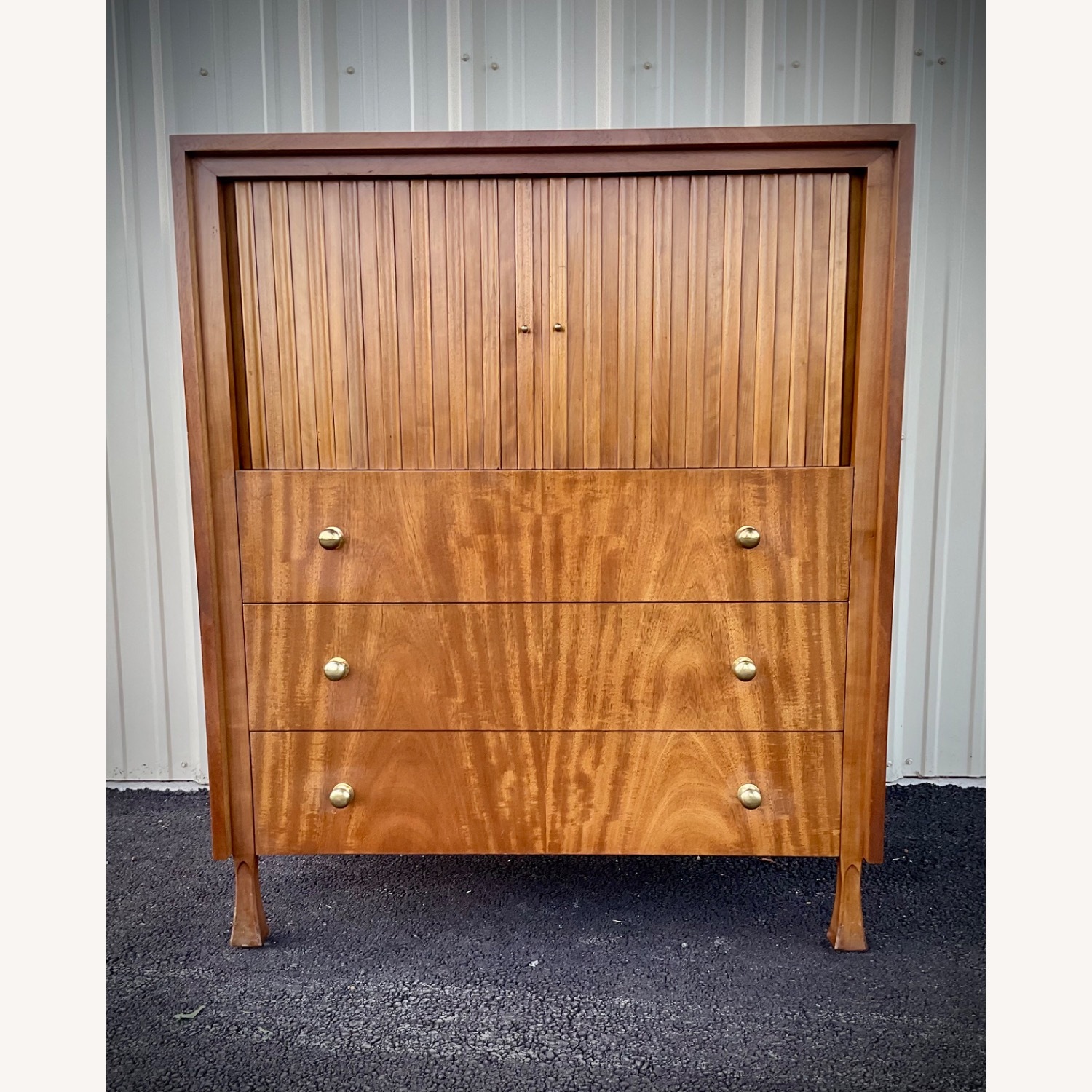 John Widdicomb Highboy Dresser with Tambour Doors - image-2