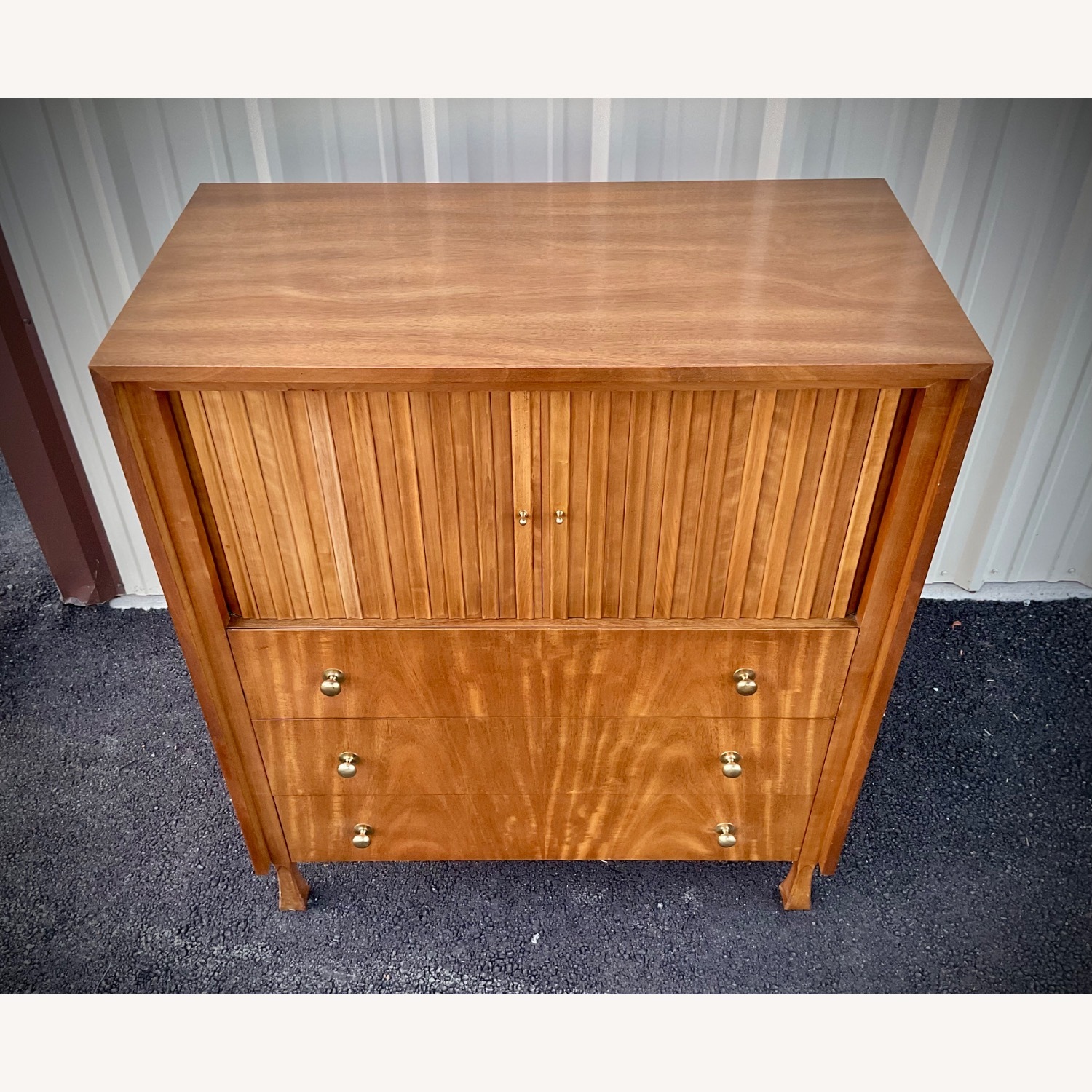 John Widdicomb Highboy Dresser with Tambour Doors - image-7