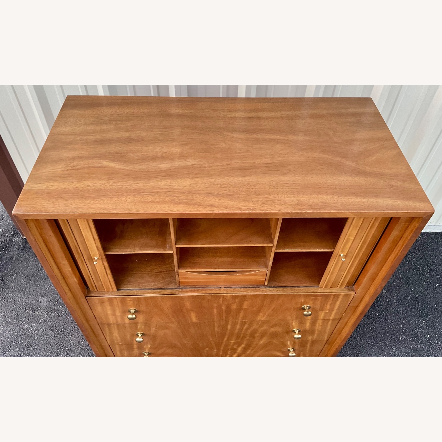 John Widdicomb Highboy Dresser with Tambour Doors - image-5