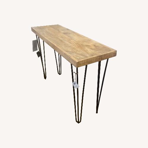Used Hairpin Leg Iron & Wood Console Table for sale on AptDeco