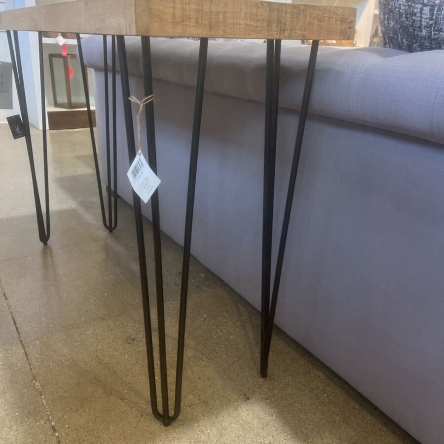Hairpin Leg Iron & Wood Console Table - image-4