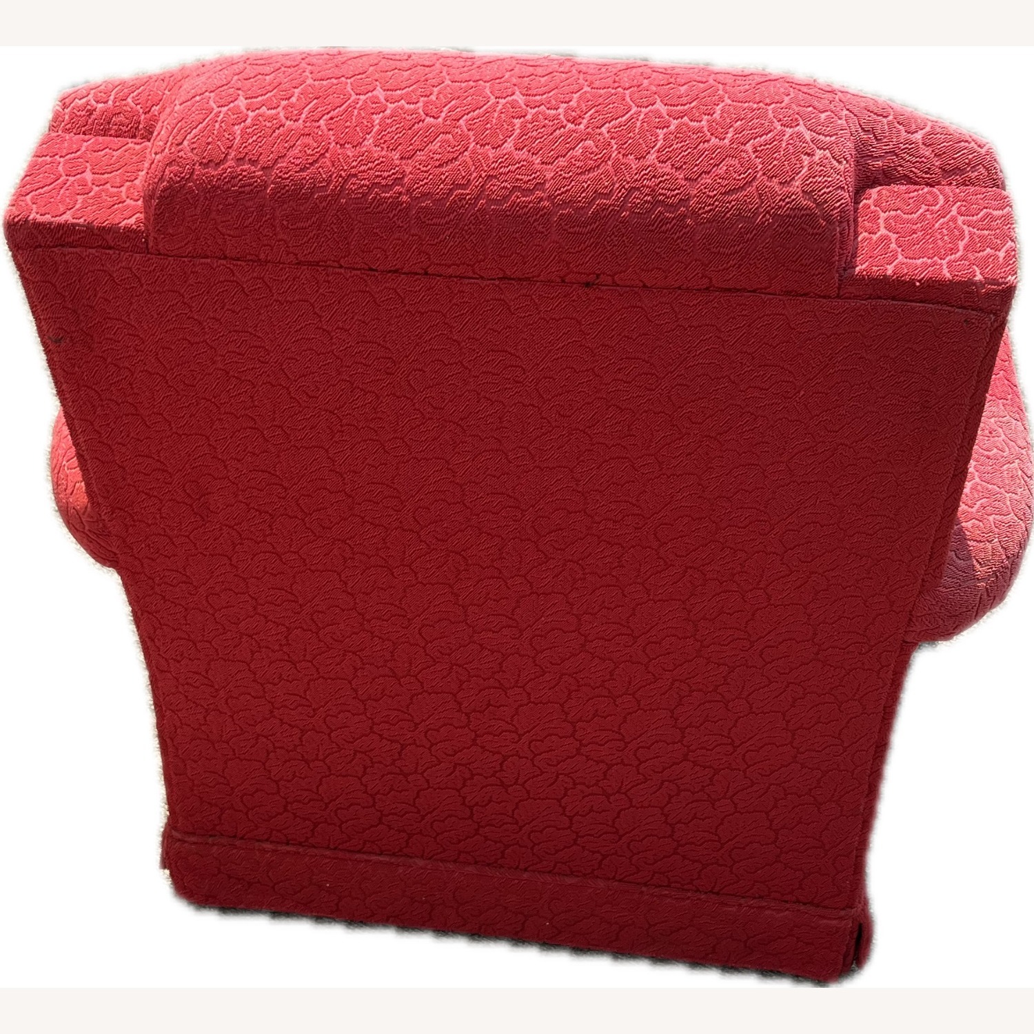Mid-Century Red Frieze Vintage Arm Chair - image-4