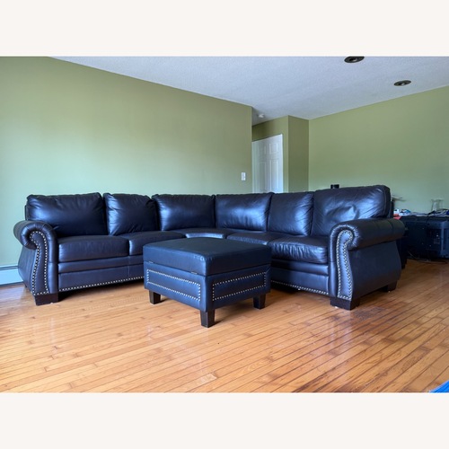 Used 3-Piece Leather Sectional for sale on AptDeco