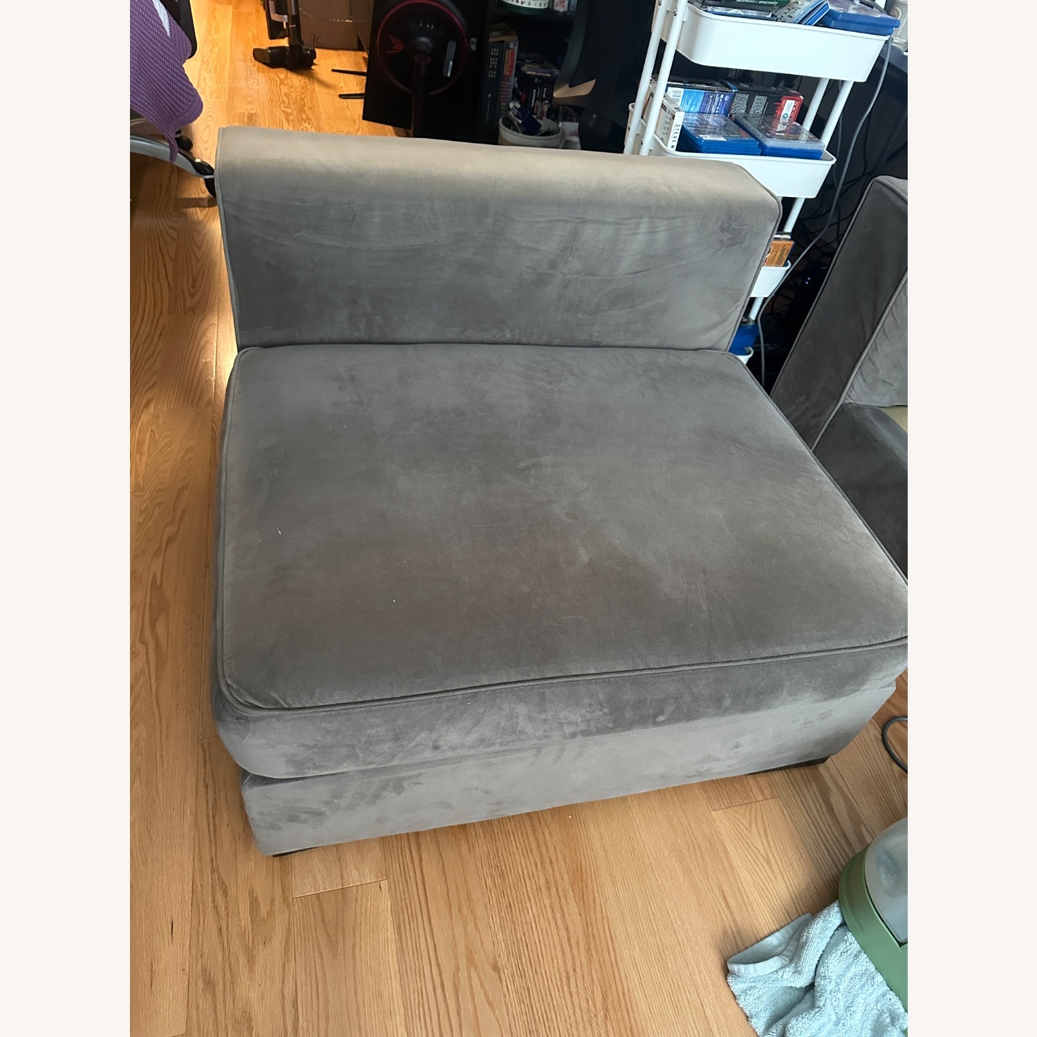 West Elm Brown Sofa Chair - image-1