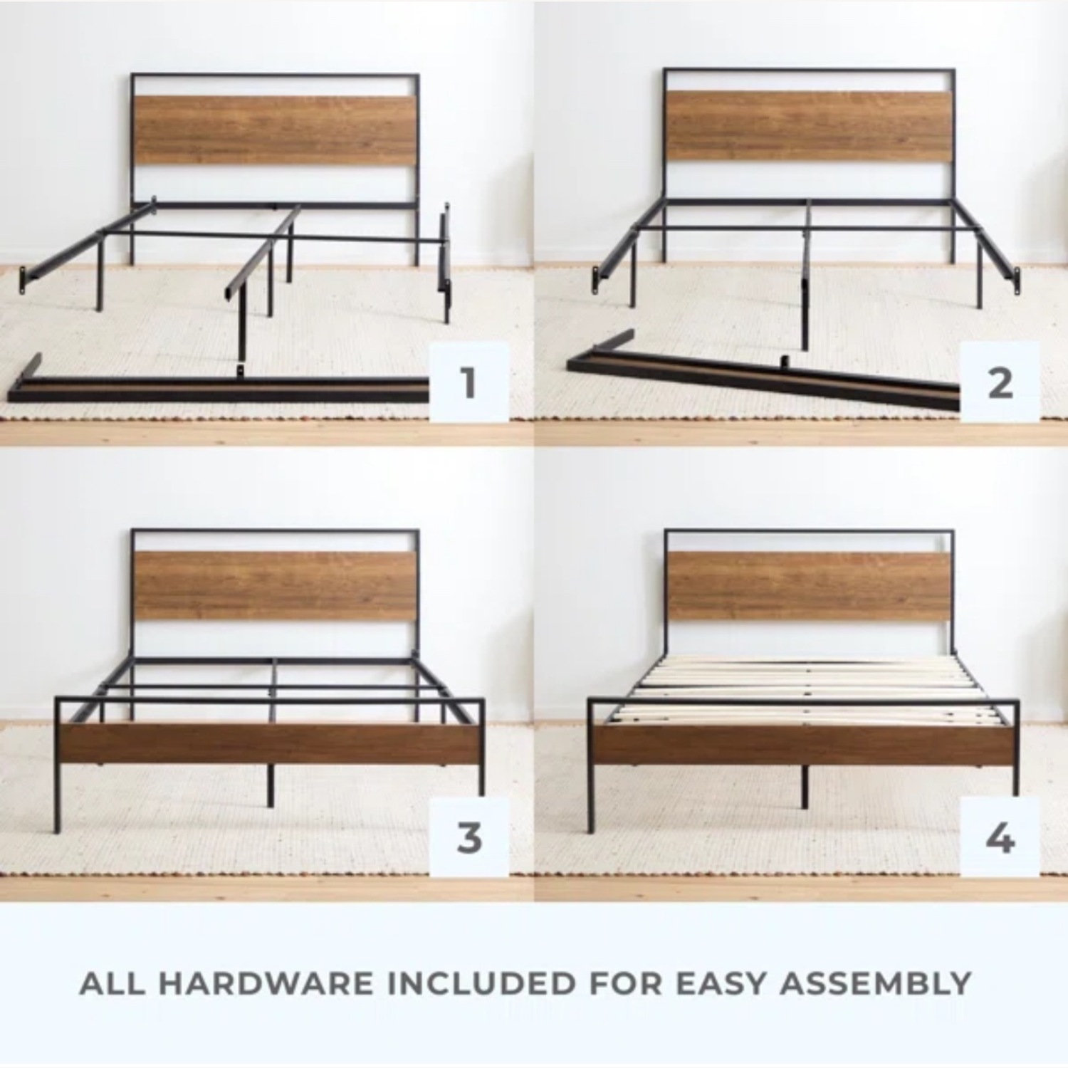 Jetty Platform Bed - Gray - image-4