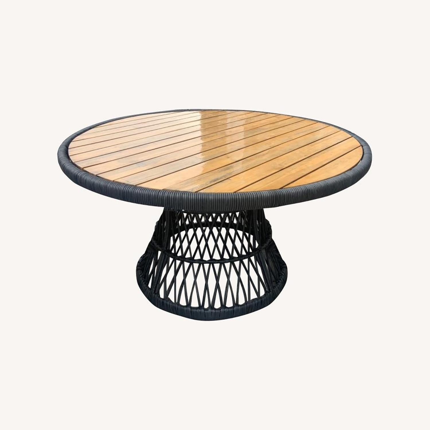 Calliope 54.5” Outdoor Dining Table - Wicker - image-0