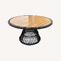 Calliope 54.5” Outdoor Dining Table - Wicker