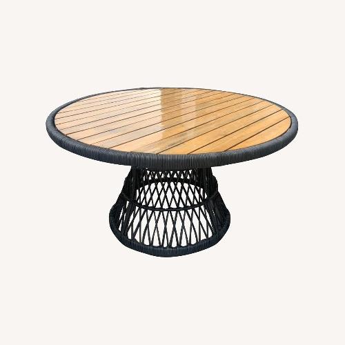 Used Calliope 54.5” Outdoor Dining Table - Wicker for sale on AptDeco