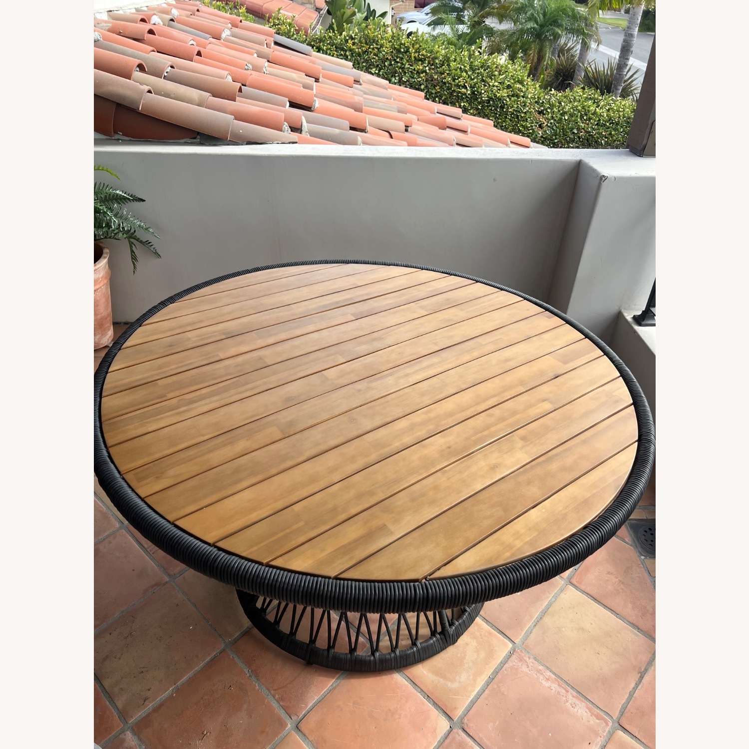 Calliope 54.5” Outdoor Dining Table - Wicker - image-2