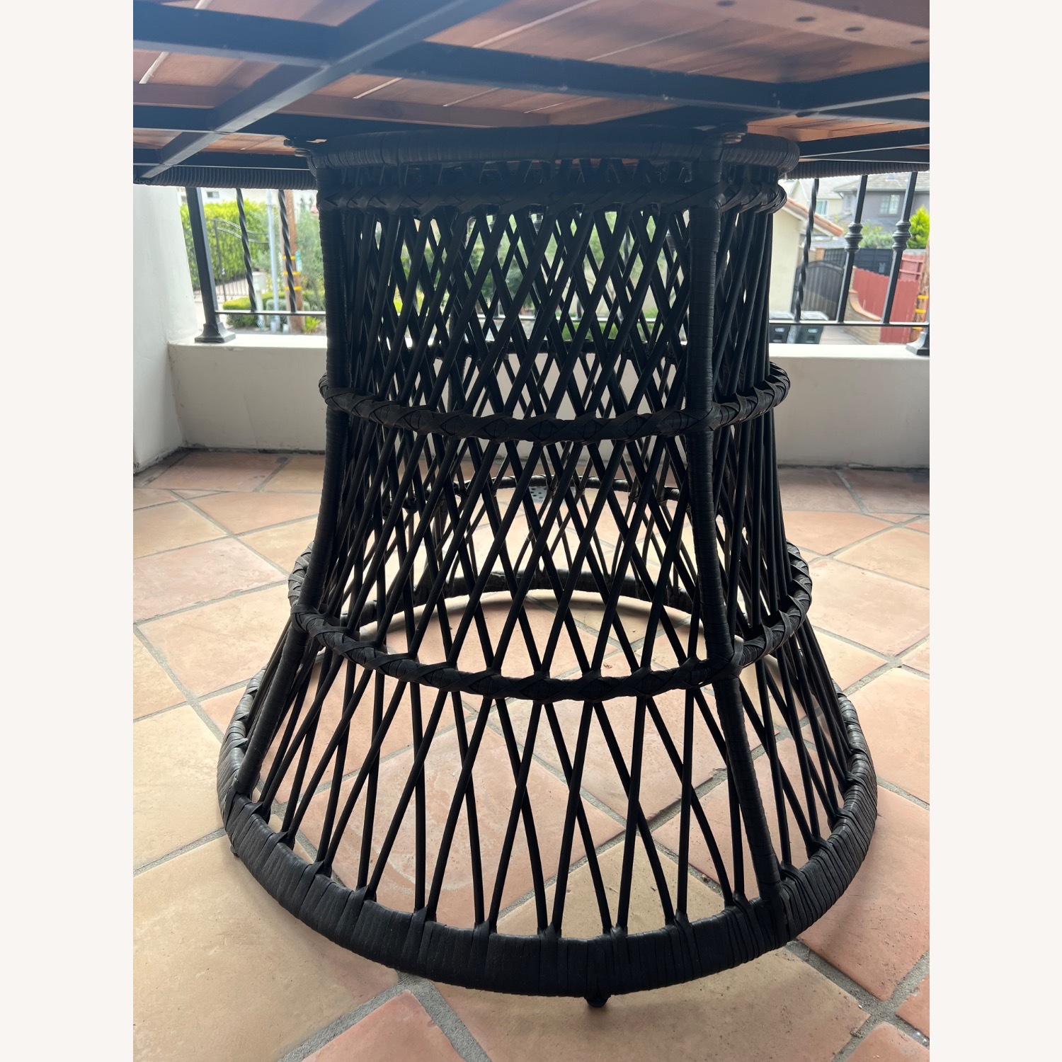 Calliope 54.5” Outdoor Dining Table - Wicker - image-3