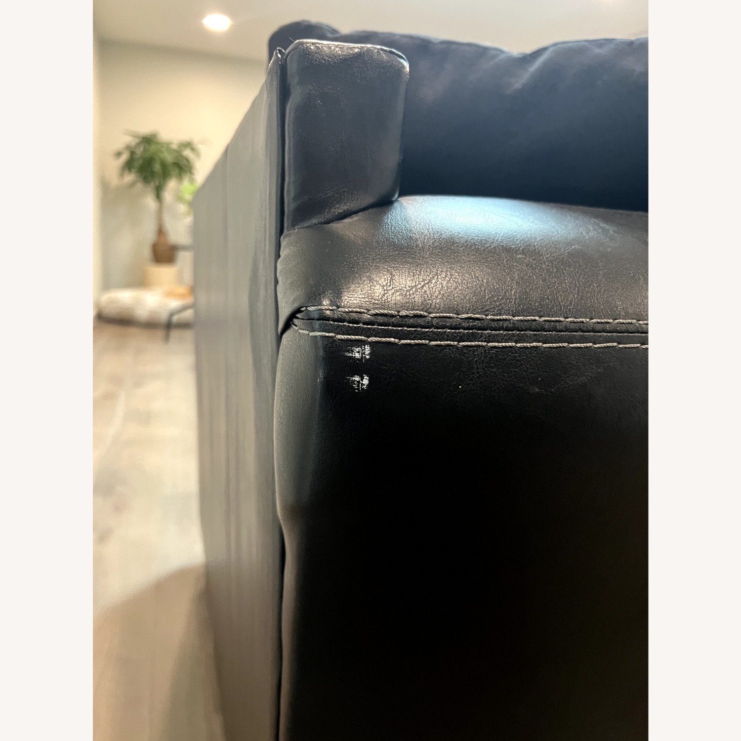 Modern Gray Sectional Sofa with Ottoman - image-5