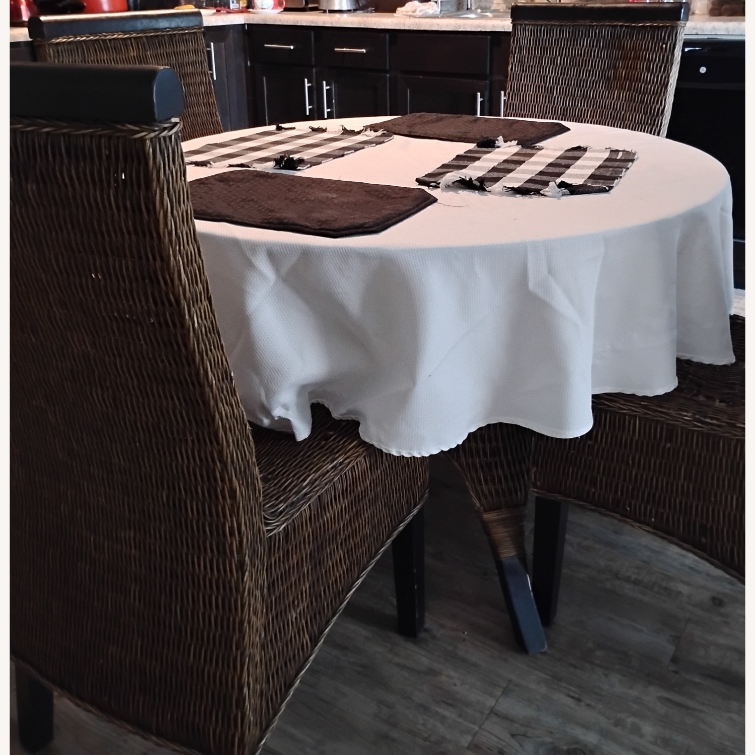 Glass Table with Wooden Chairs  - image-3