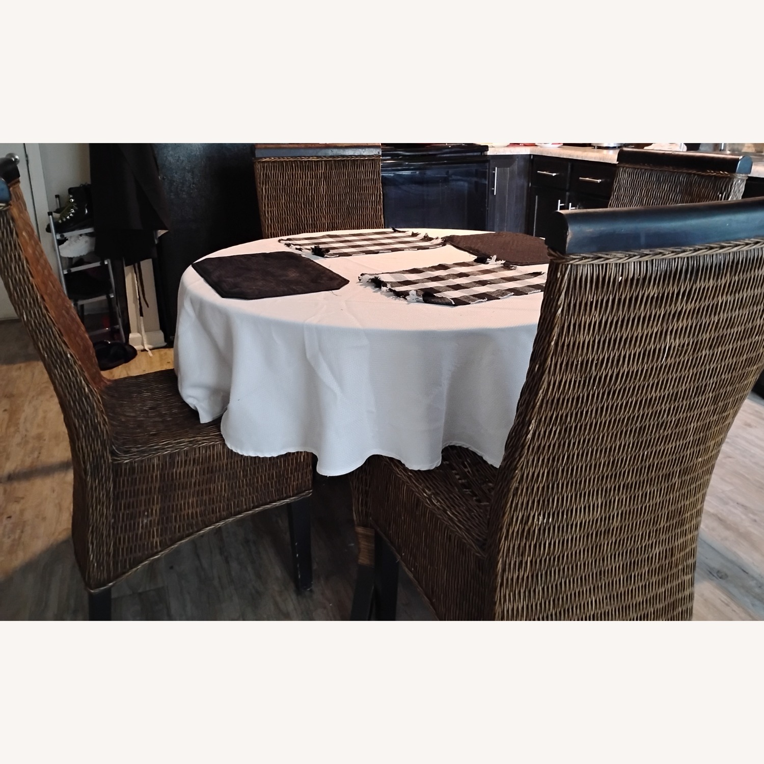 Glass Table with Wooden Chairs  - image-2