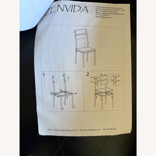 Used  Zenvida Dining Set for sale on AptDeco