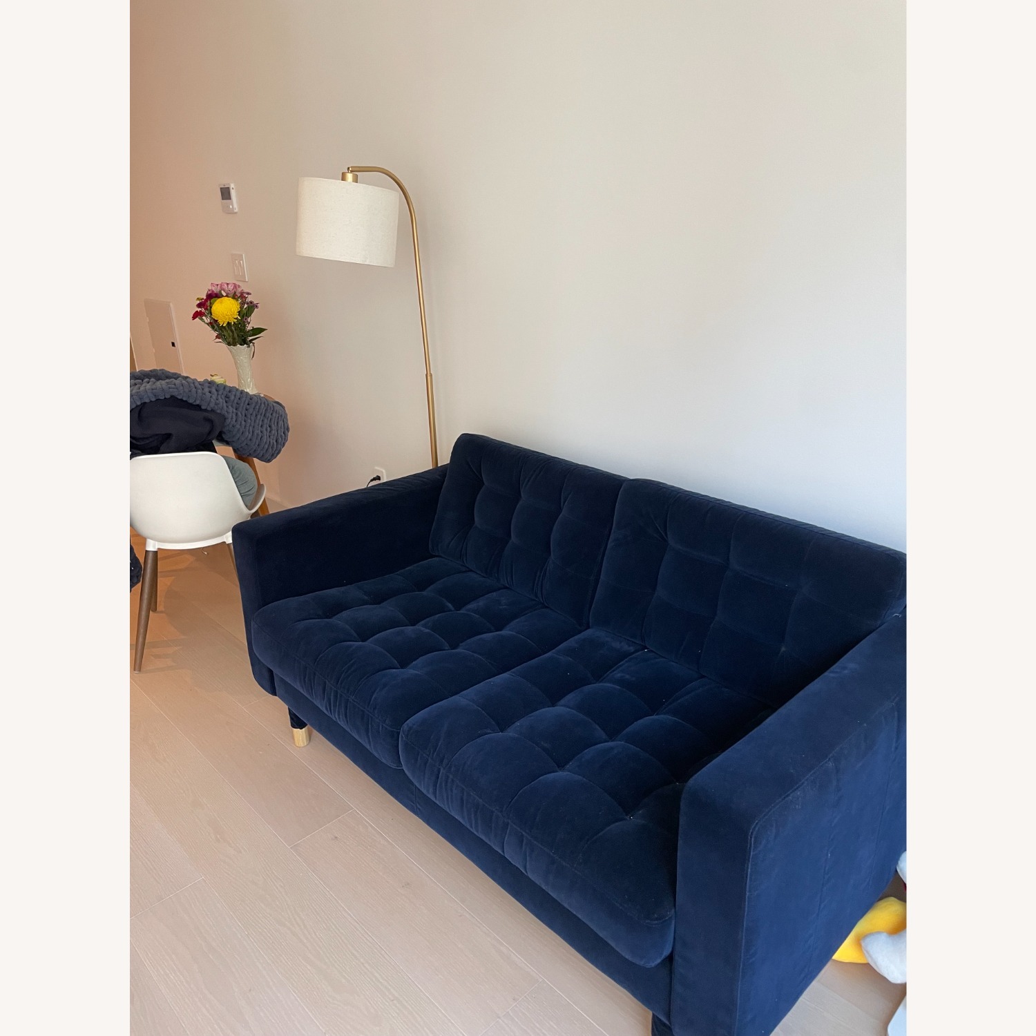 IKEA MORABO 2 Seater Blue Velvet Sofa - image-5