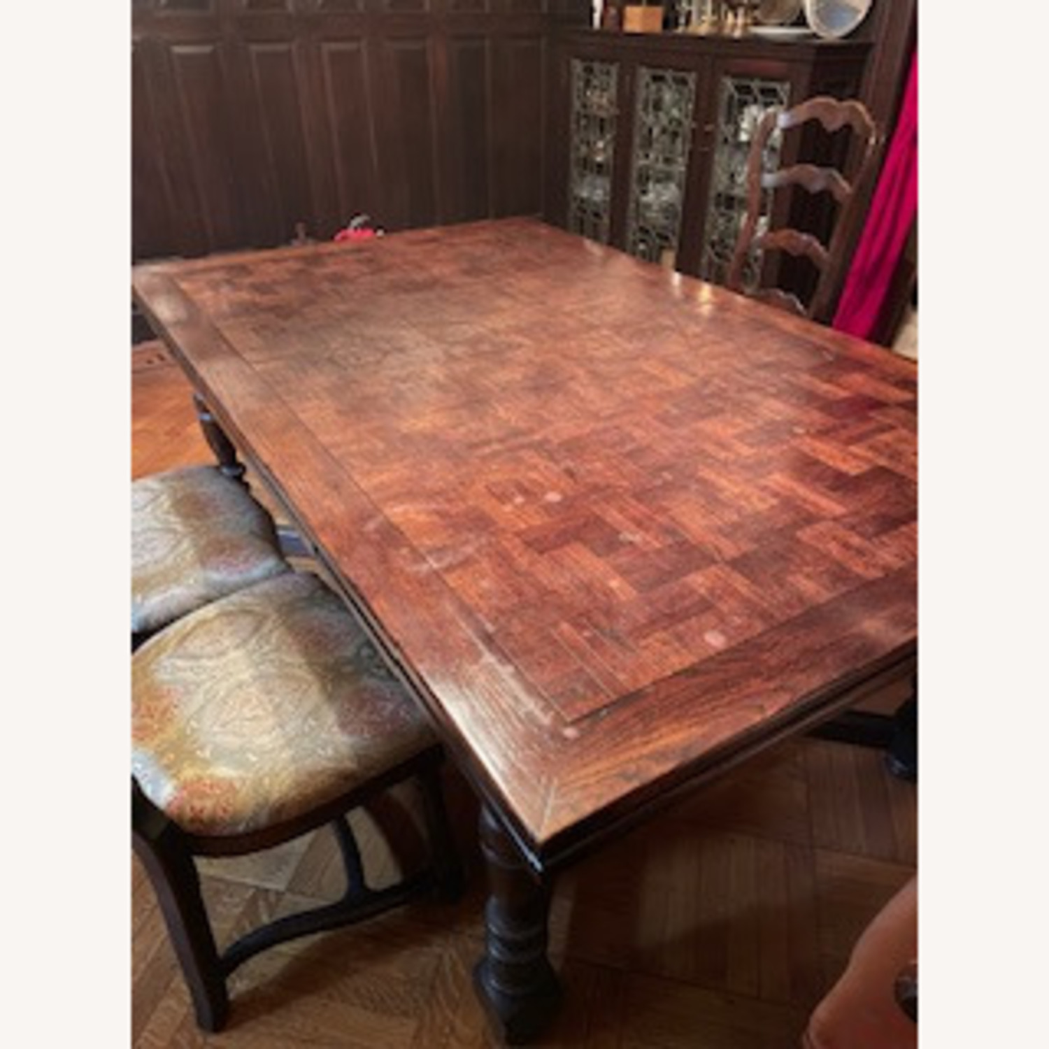 Century Extendable Wood Dining Table with 6 Chairs - image-7