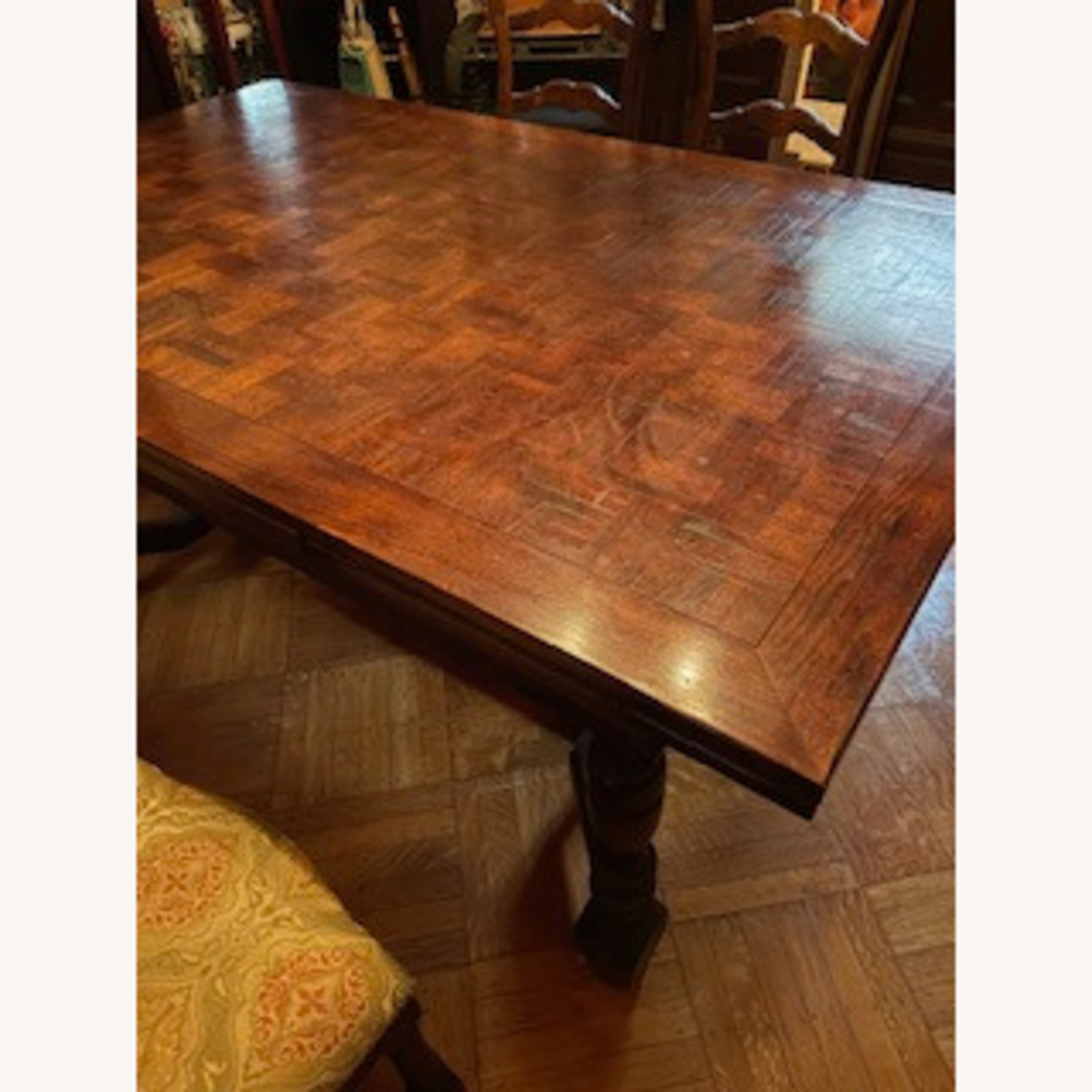 Century Extendable Wood Dining Table with 6 Chairs - image-8