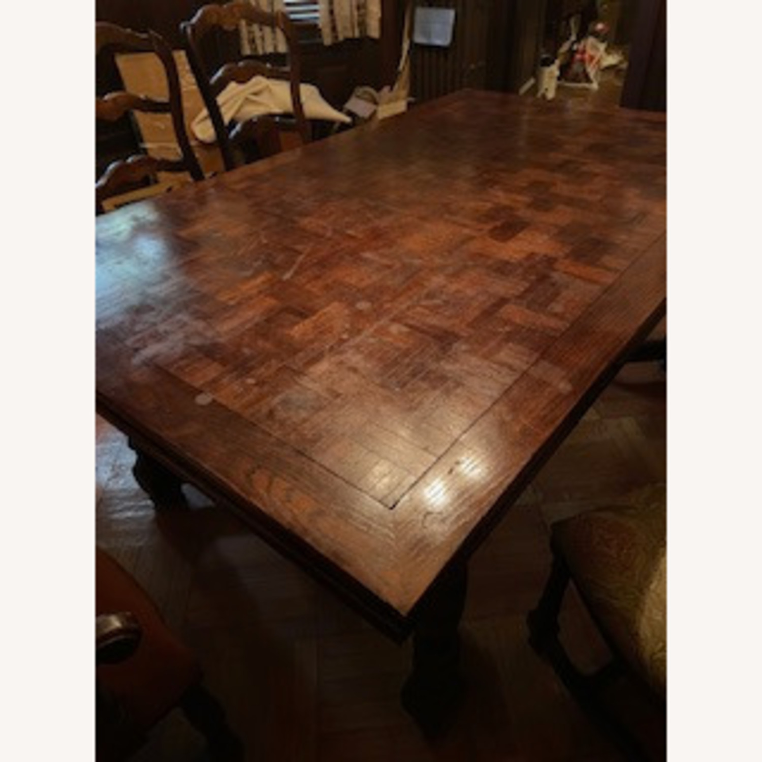 Century Extendable Wood Dining Table with 6 Chairs - image-9