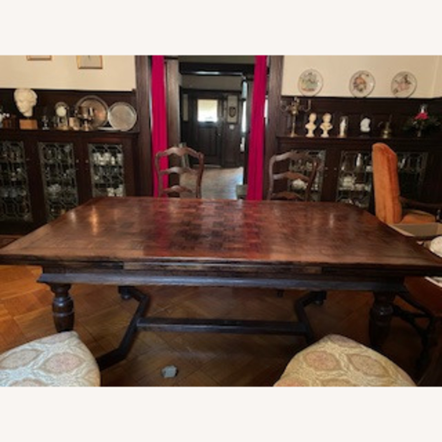 Century Extendable Wood Dining Table with 6 Chairs - image-4
